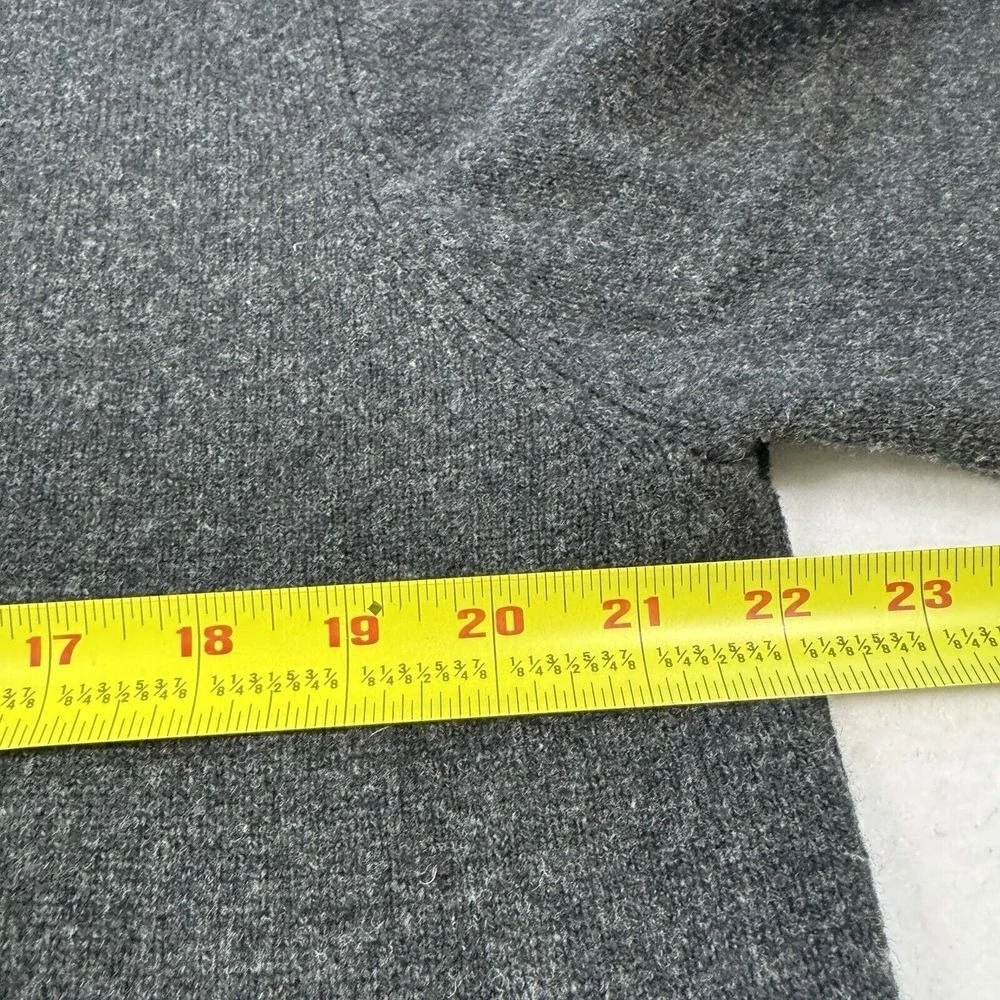 J‎ Crew Shawl Collar Sweater Mens Large Wool Blend Gray Grandpa Preppy Classic